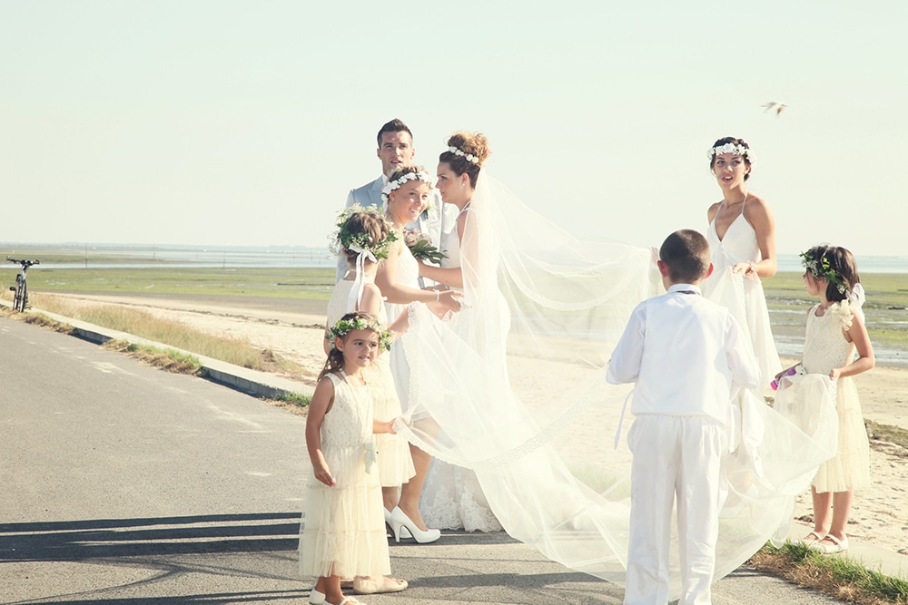 White wedding in Cap Ferret
